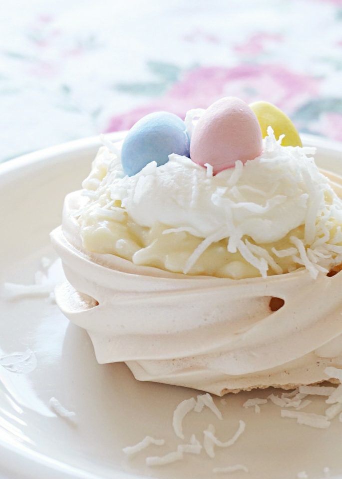 Coconut Cream Easter Pavlova