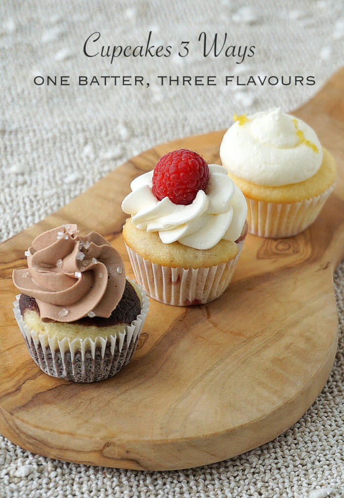 One batter cupcake, 3 Flavours. 