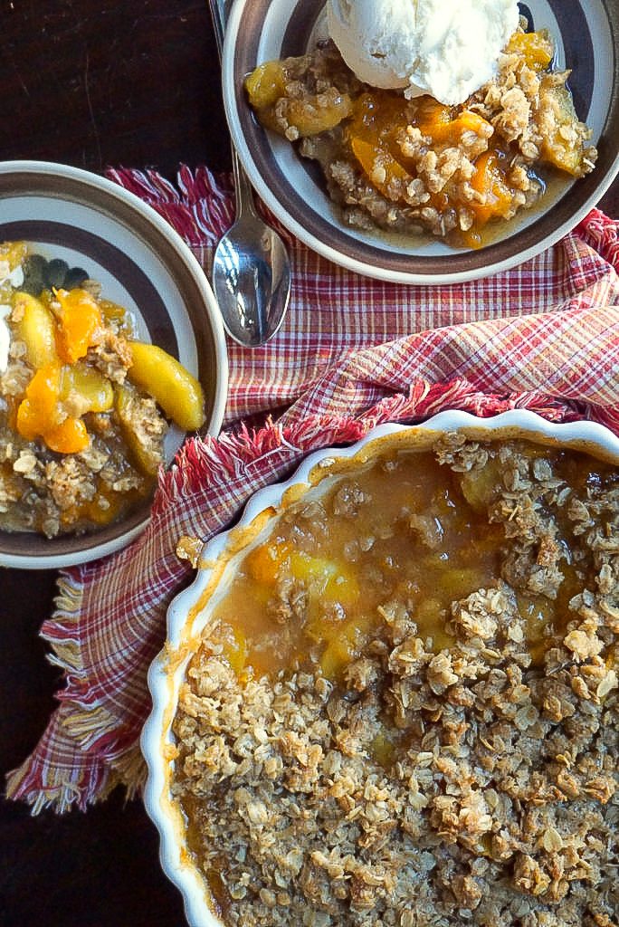 Peach and Apricot Crumble