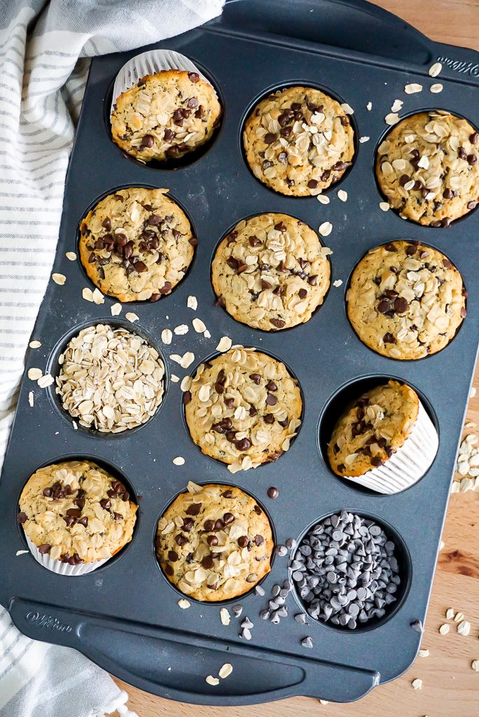 Classic Oatmeal Chocolate Chip Muffins