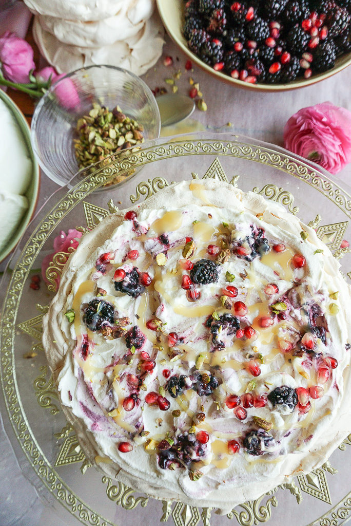 Persian Inspired Pavlova - 2 Tired Cake