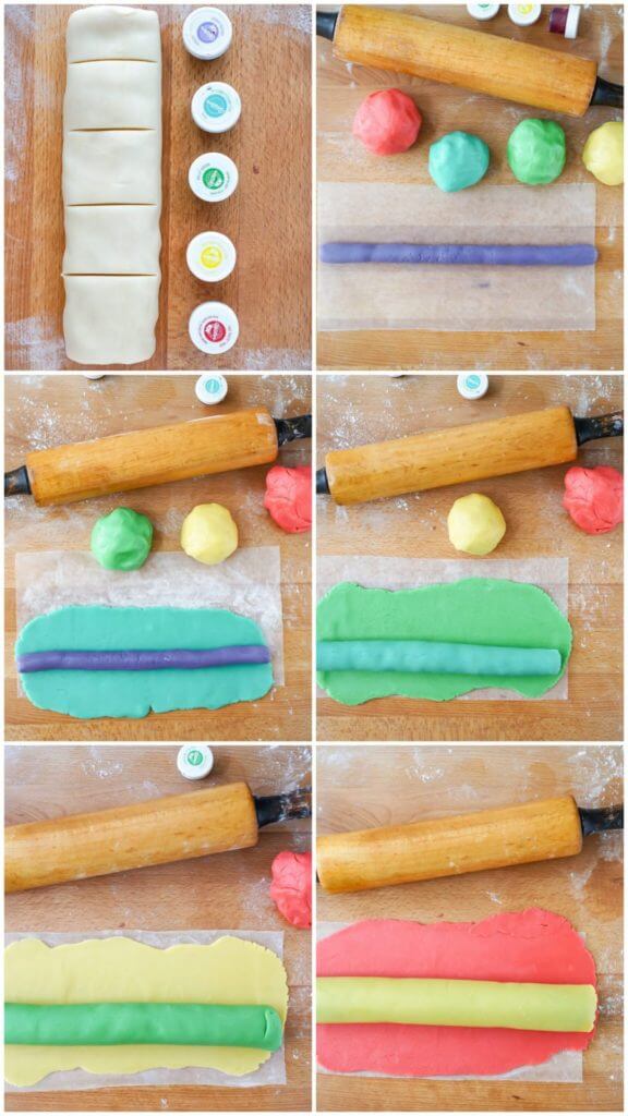 How to make Slice and Bake Rainbow Sugar Cookies
