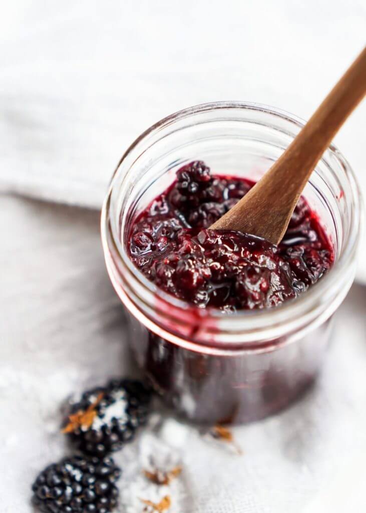 Blackberry Lilac Compote