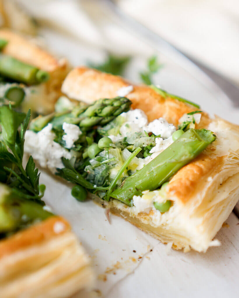 Pea and Asparagus Spring Tart 